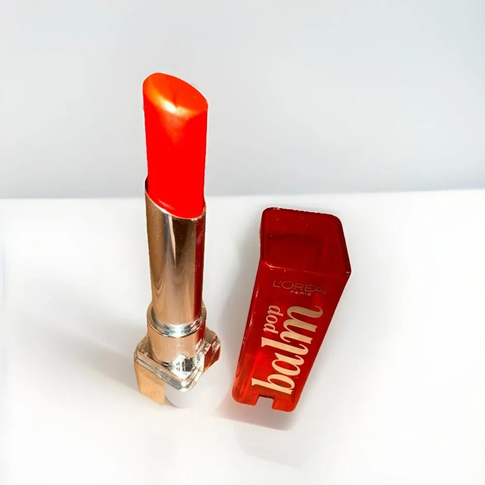 L'Oreal Colour Riche Pop Balm Lipstick Fiery Red 430- Discontinued NOS Y2k Glam